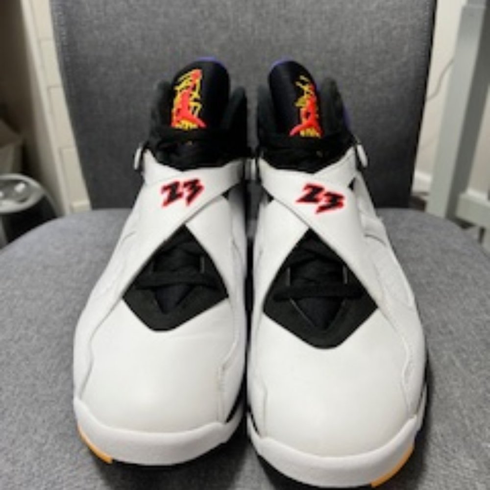 Jordan Sneakers size 10 Men , orange purple black & white